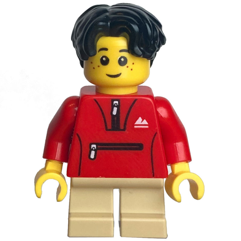 fig-014498 – Kid - Red Torso, Tan Legs, Black Hair