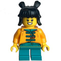 fig-014499 – Kid - Bright Light Orange Torso, Dark Turquoise Legs, Black Hair