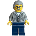 fig-014500 – Light Bluish Grey Torso, Dark Blue Legs, Light Bluish Grey Hair, Glasses