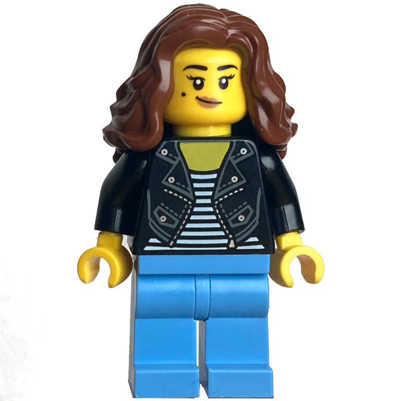 fig-014507 – Black Torso, Medium Blue Legs, Reddish Brown Hair
