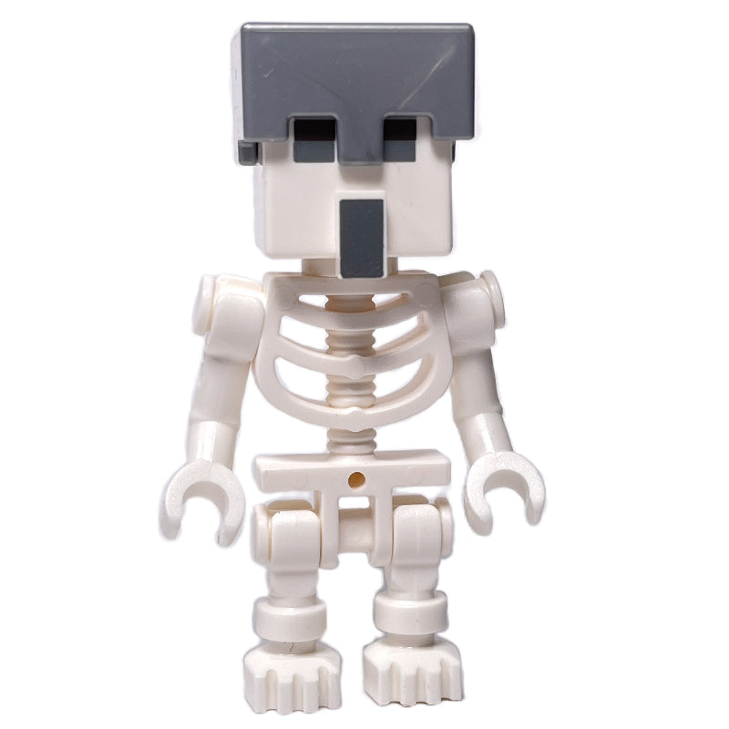 fig-014561 – Skeleton, Flat Silver Helmet, Villager Head