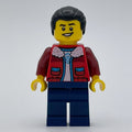 fig-014604 – Man, Red Jacket, Dark Blue Legs, Black Hair
