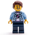 fig-014633 – Man, Bright Light Blue Jacket, Dark Blue Legs, Reddish Brown Hair