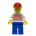 fig-014679 – White Striped Torso, Blue Legs, Red Cap