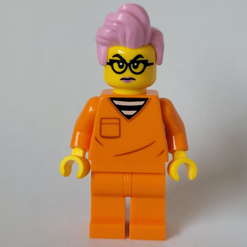 fig-014688 – Criminal, Orange Suit, Bright Pink Hair