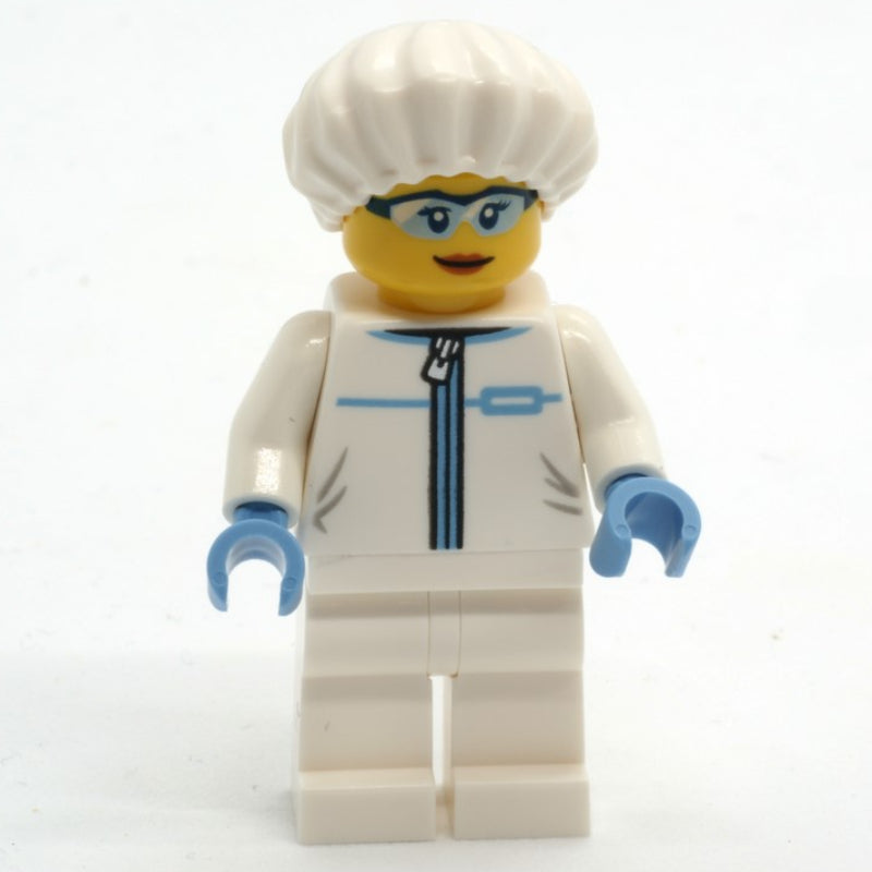 fig-014693 – Forensic Detective, White LAb Suit, White Cap