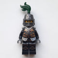 fig-014708 – Dragon Knight, Black, Armor, Helmet with Dark Green Plume (Pearl Titanium)