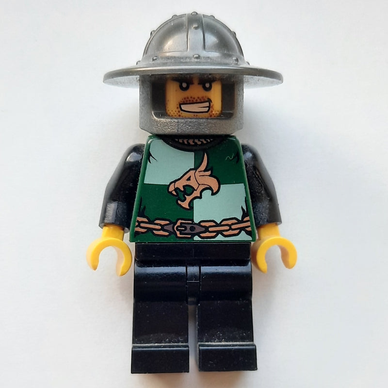 fig-014713 – Dragon Knight, Dark Green, Wide Brim Helmet, Angry (Pearl Titanium)