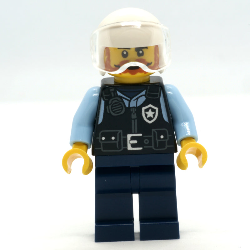 fig-014718 – Police Officer, Pilot - Black Torso, Dark Blue Legs, White Helmet