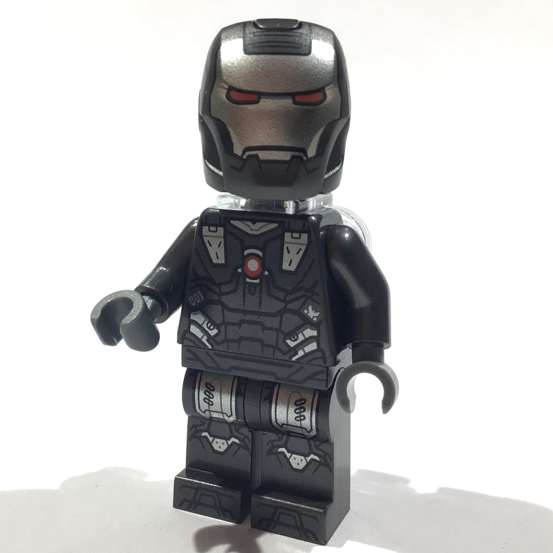 fig-014730 – War Machine, Trans-Clear Neck Bracket, Dark Bluish Gray Hands