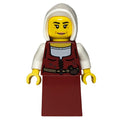 fig-014807 – Innkeeper, Dark Red Dress, White Hood