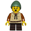 fig-014814 – Kid, Tan Torso, Dark Brown Legs, Sand Green Hat