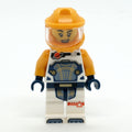 fig-014995 – Astronaut, White Spacesuit, Bright Light Orange Armor Helmet