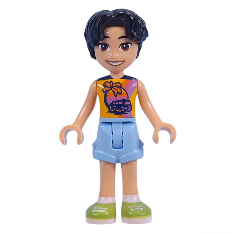 fig-015028 – Niko - Bright Light Orange Shirt, Bright Light Blue Shorts
