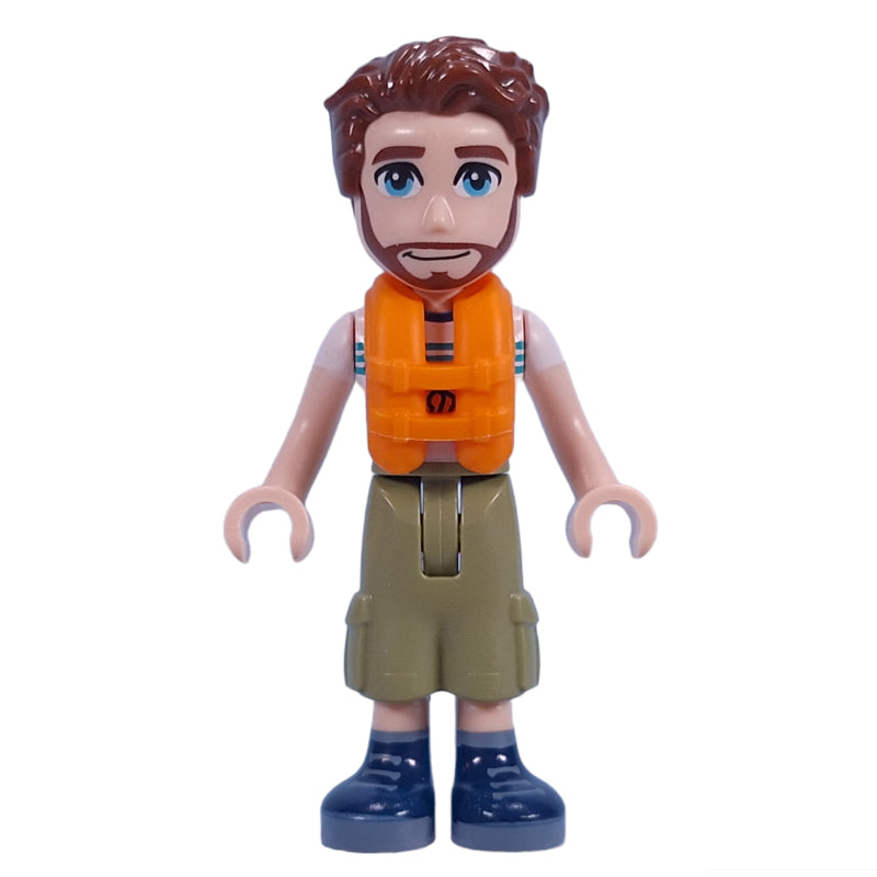 fig-015036 – Jonathan - Adventure Camp, Olive Green Pants, Life Vest