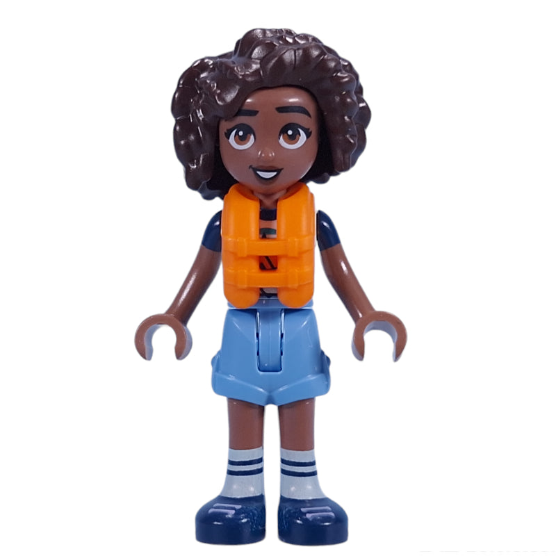 fig-015037 – Aliya - Adventure Camp, Bright Light Blue Shorts, Life Vest