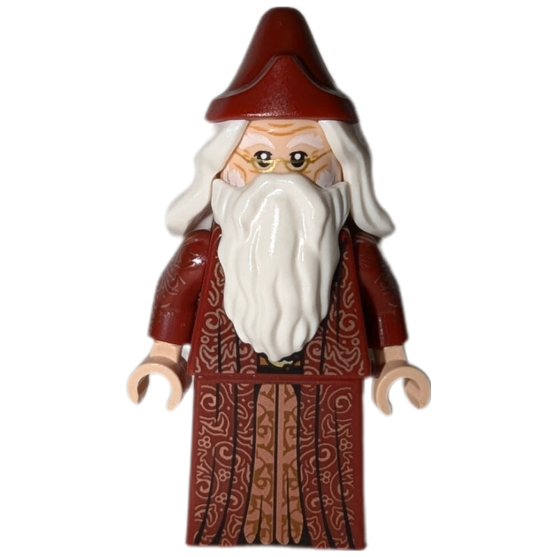 fig-015120 – Albus Dumbledore, Dark Red Robe with Skirt, Plain Hat