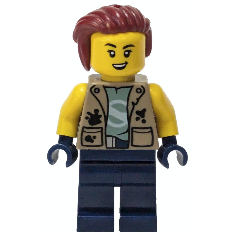 fig-015200 – Mechanic, Iris Icicle, Dark Tan Jacket, Dark Blue Legs, Dark Red Hair