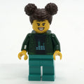 fig-015213 – Woman, Dark Green Jacket, Dark Turquoise Legs