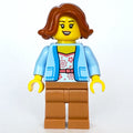 fig-015222 – Woman, Bright Light Blue Cardigan, Medium Nougat Legs