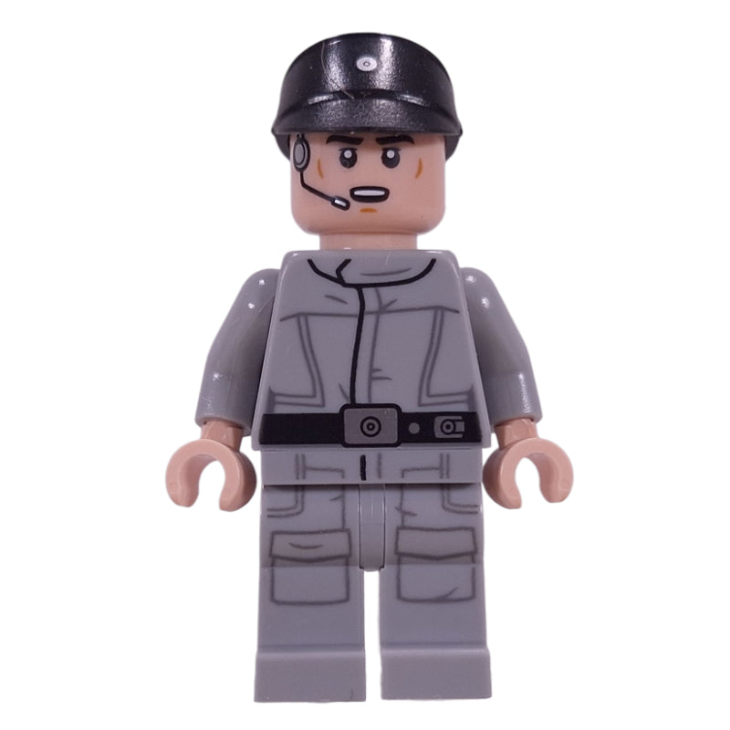 fig-015311 – Imperial Crew, Light Bluish Gray Uniform, Black Cap, Open Mouth