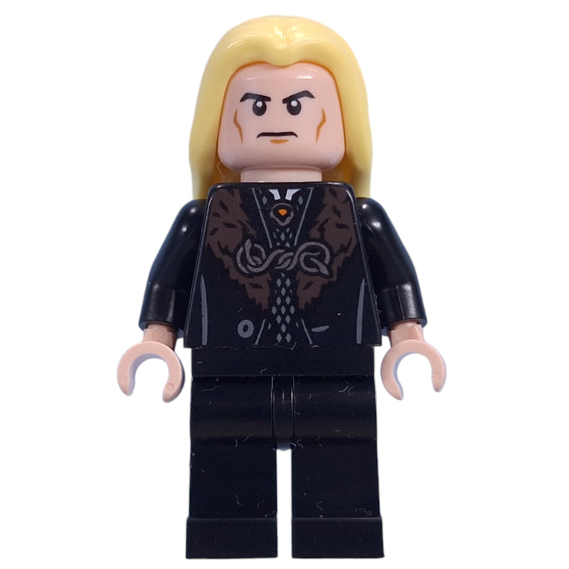 fig-015501 – Lucius Malfoy, Black Robes with Dark Red Fur, Plain Legs