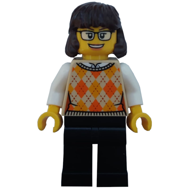 fig-015612 – Tan Torso, Sweater, Black Legs, Reddish Brown Hair