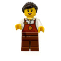 fig-015632 – Barista, Reddish Brown Apron, Dark Brown Hair