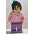 fig-015636 – Singer, Bright Pink Torso, Medium Lavender Legs, Black Hair