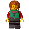 fig-015647 – Elf, Green Torso, Dark Brown Legs, Medium Nougat Hair