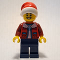 fig-015698 – Man, Red Jacket, Dark Blue Legs, Santa Hat