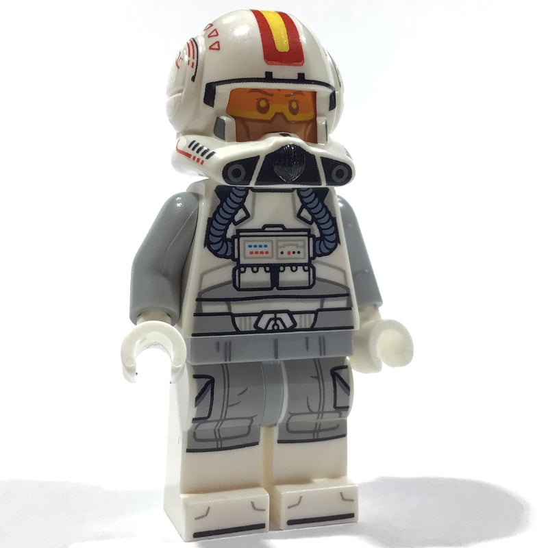 fig-015726 – Clone Pilot, Open Helmet with Yellow and Red Markings, White Legs