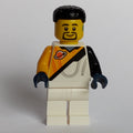 fig-015737 – Astronaut, White and Bright Light Orange Spacesuit (Futuron), Black Hair