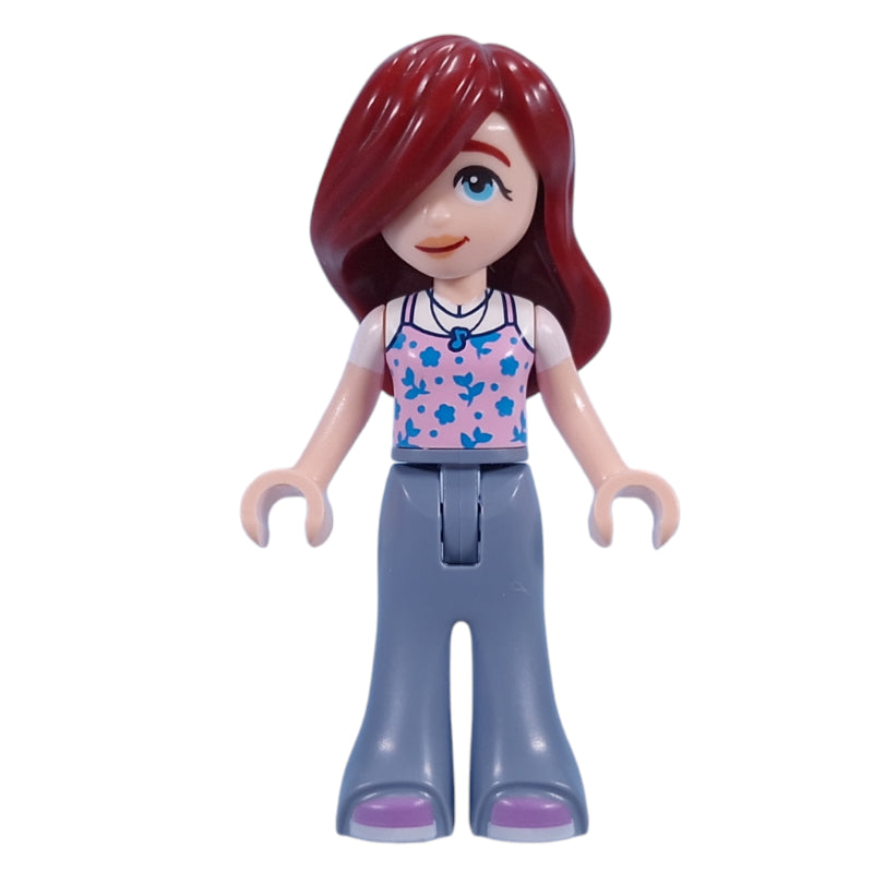 fig-015793 – Paisley - Bright Pink Top, Sand Blue Pants