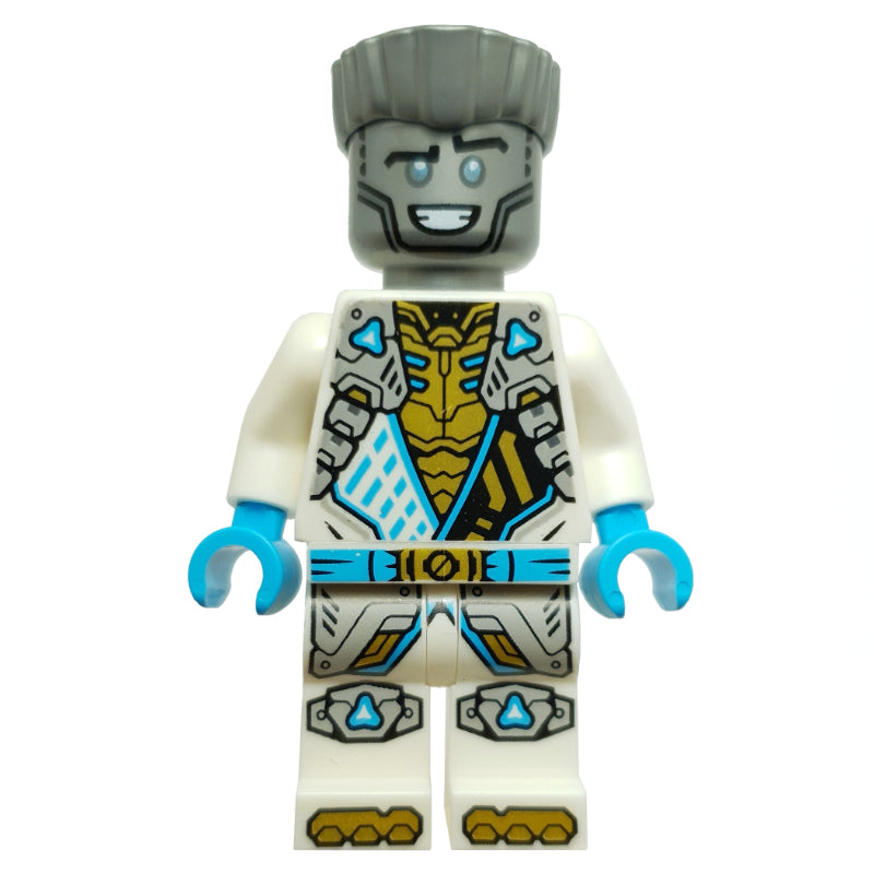 fig-015851 – Zane, White Suit, Silver Hair, Smile