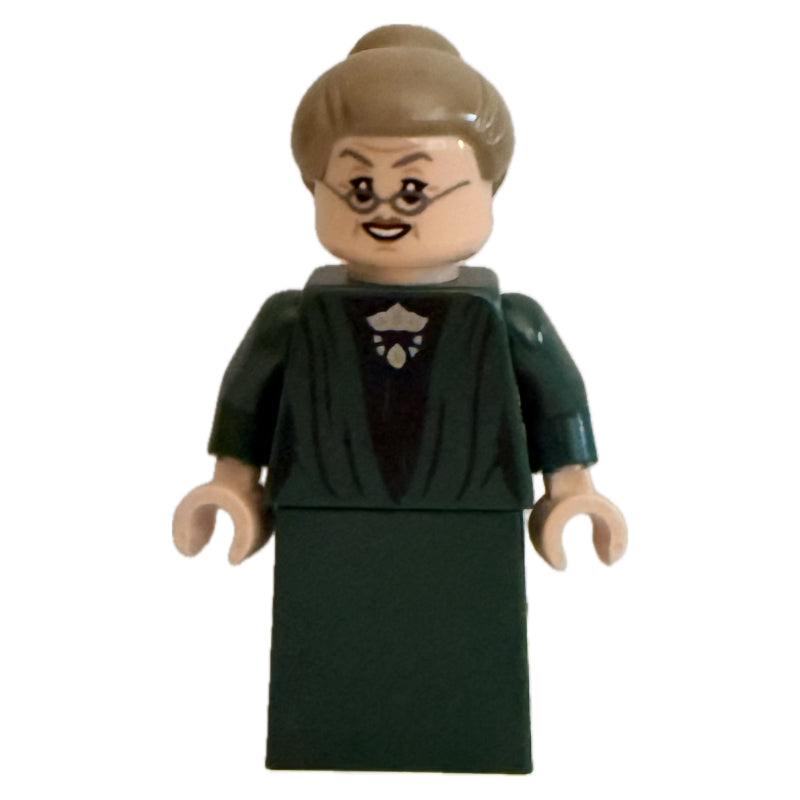 fig-015896 – Professor Minerva McGonagall, Dark Green Robes, Dark Tan Hair, Plain Skirt