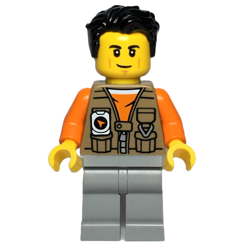 fig-015977 – Explorer, Dark Tan Jacket, Light Bluish Grey Legs