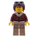 fig-015989 – Pilot, Dark Brown Jacket, Dark Tan Legs, Aviator Helmet
