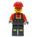 fig-016031 – Construction Worker, Dark Orange Shirt, Dark Bluish Gray Legs, Red Hard Hat