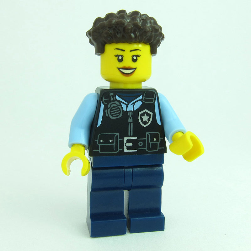 fig-016121 – Police Officer, Black Vest, Dark Brown Hair