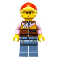 fig-016125 – Model Shop Owner, Reddish Brown Torso, Sand Blue Legs, Red beanie
