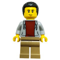 fig-016131 – Restaurant Owner, Light Bluish Grey Torso, Dark Tan Legs, Black Hair