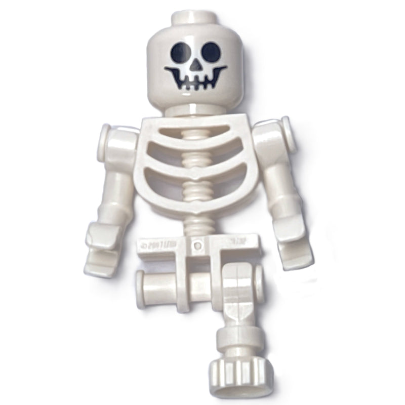 fig-016163 – Skeleton, Standard Face, Bent Arms, Vertical Hand Clips, 78132 Torso, Missing Right Leg