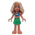 fig-016305 – Sage - Dark Azure Top, Bright Green Shorts