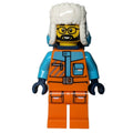 fig-016337 – Arctic Explorer, STEVEGOESNORTH, Orange Suit, Dark Blue Hat and Backpack