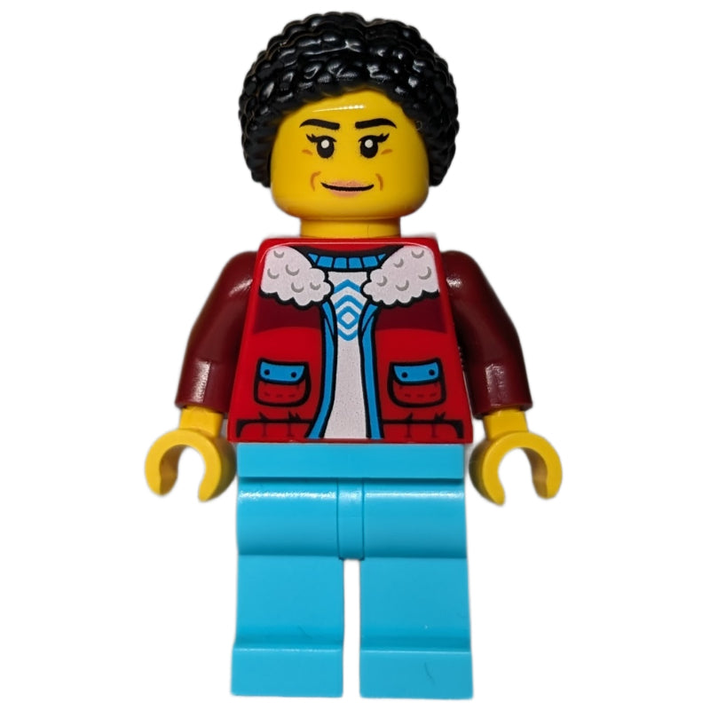 fig-016340 – Arctic Crane Operator, Red Jacket, Medium Azure Legs, Black Hair