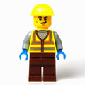 fig-016383 – Mechanic, Vibrant Yellow Safety Vest and Helmet