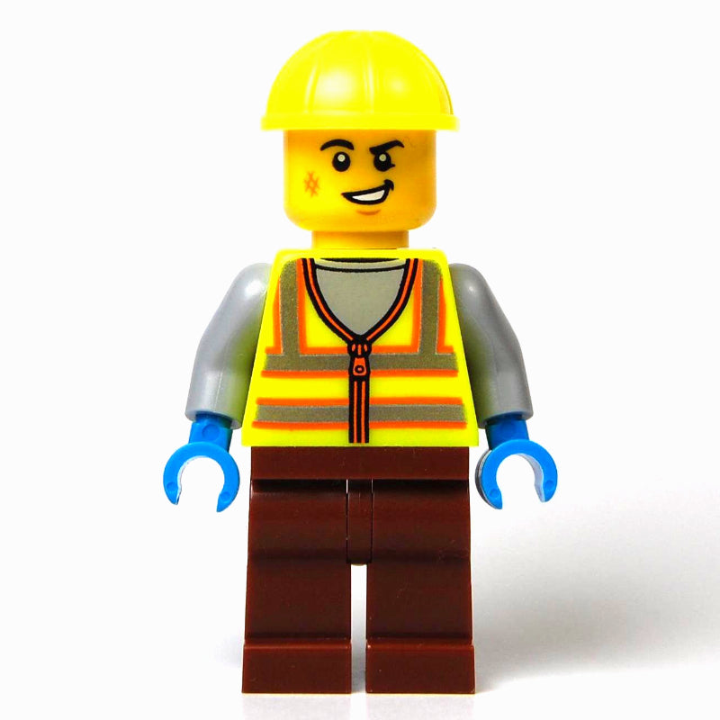 fig-016383 – Mechanic, Vibrant Yellow Safety Vest and Helmet