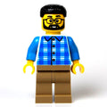 fig-016384 – Man, Light Aqua Torso, Dark Tan Legs, Black Hair