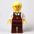 fig-016385 – Barista, Reddish Brown Apron, Bright Light Yellow Hair